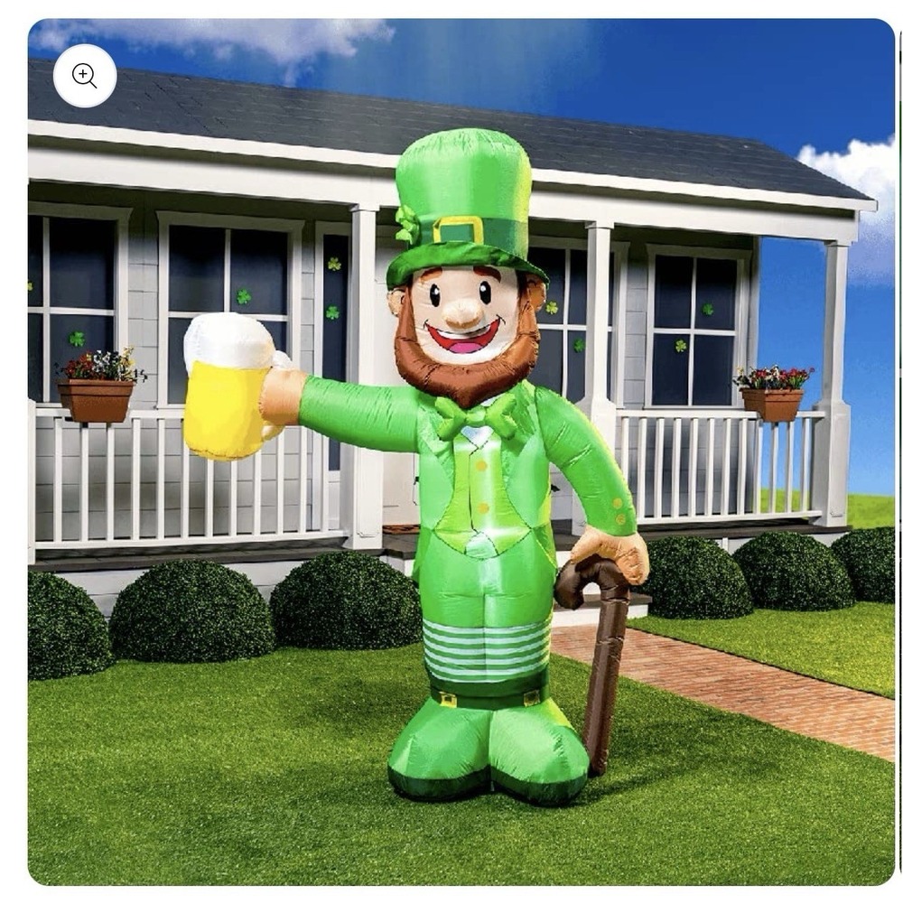 Joiedomi Inflatable Lepercaun With Beer Mug 8' Foot Tall St Patrick's Day Jumbo